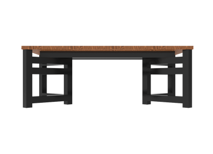 Modern Coffee Table 3D CAD Model 05- Steel Metal Wood Top DWG STEP STL OBJ Download