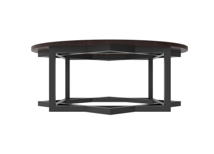 Modern Coffee Table 3D CAD Model 06- Steel Metal Wood Top DWG STEP STL OBJ Download