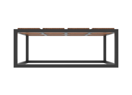 Modern Coffee Table 3D CAD Model 01- Steel Metal Wood Top DWG STEP STL OBJ Download
