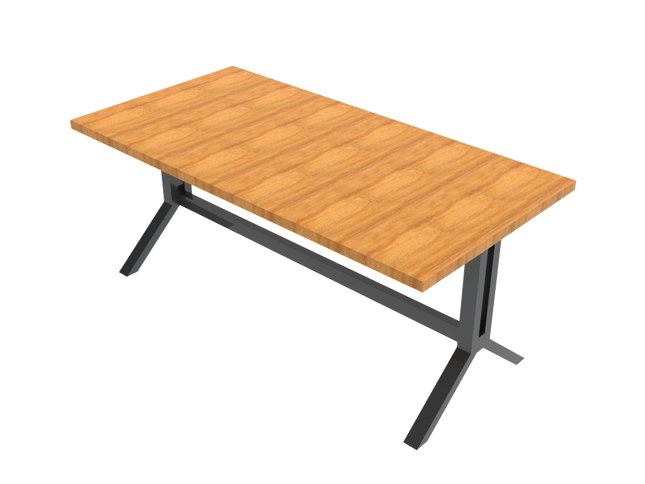 Steel Frame Dining Table 2D & 3D Cad Files - DT-001
