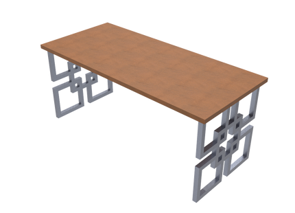 Steel Frame Dining Table 2D & 3D Cad Files - DT-003