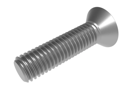 1/2"-13 Flat Head Screw 3D CAD Model | STEP, IGES, STL, OBJ , FBX, DWG, DXF
