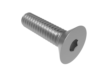 1/4"-20 Flat Head Screw 3D CAD Model | STEP, IGES, STL, OBJ , FBX, DWG, DXF