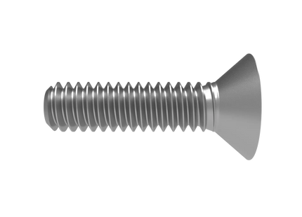1/4"-20 Flat Head Screw 3D CAD Model | STEP, IGES, STL, OBJ , FBX, DWG, DXF