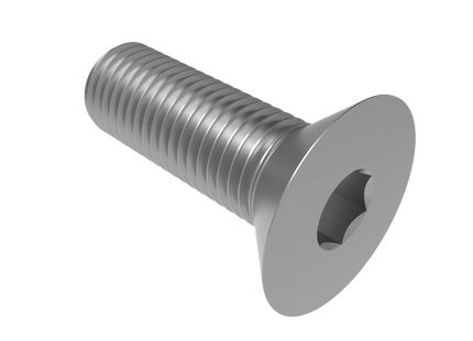 1"-8 Flat Head Screw 3D CAD Model | STEP, IGES, STL, OBJ , FBX, DWG, DXF