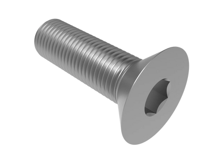 1 1/2"-6 Flat Head Screw 3D CAD Model | STEP, IGES, STL, OBJ , FBX, DWG, DXF