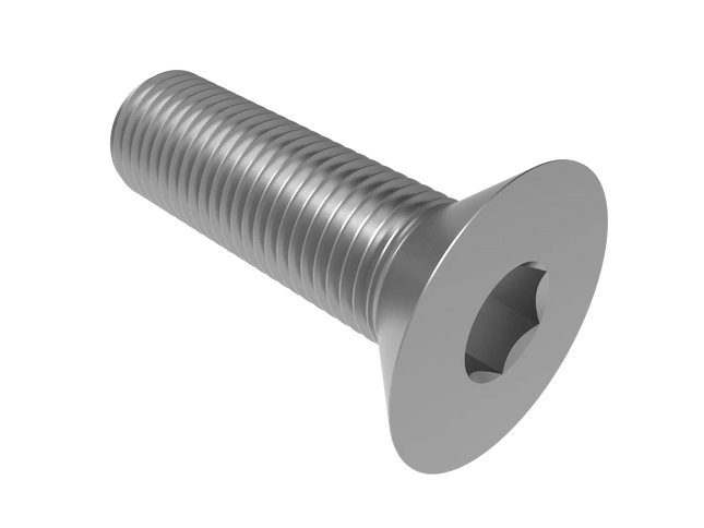 1 1/2"-6 Flat Head Screw 3D CAD Model | STEP, IGES, STL, OBJ , FBX, DWG, DXF