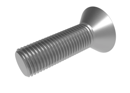 1 1/2"-6 Flat Head Screw 3D CAD Model | STEP, IGES, STL, OBJ , FBX, DWG, DXF
