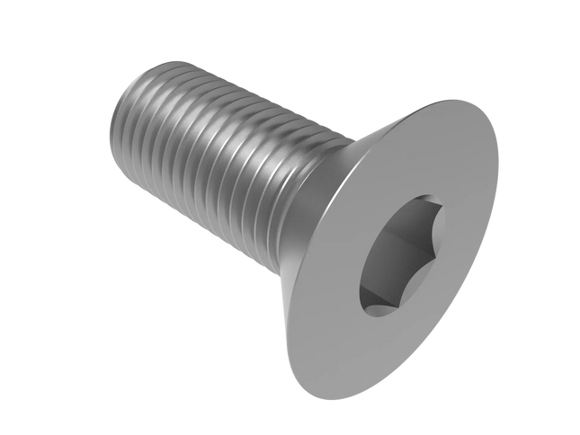 1 1/4"-7 Flat Head Screw 3D CAD Model | STEP, IGES, STL, OBJ , FBX, DWG, DXF