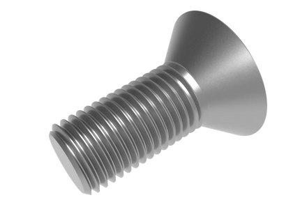 1 1/4"-7 Flat Head Screw 3D CAD Model | STEP, IGES, STL, OBJ , FBX, DWG, DXF