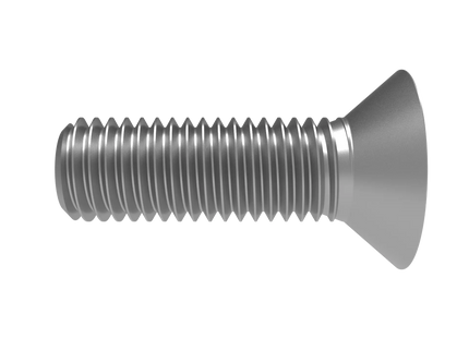 5/8"-11 Flat Head Screw 3D CAD Model | STEP, IGES, STL, OBJ , FBX, DWG, DXF