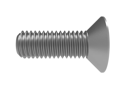 Flat Head Screw M10 × 1.5 mm Thread | STEP, IGES, STL, OBJ , FBX, DWG, DXF