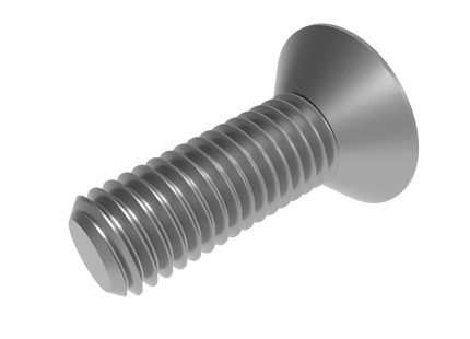 Flat Head Screw M10 × 1.5 mm Thread | STEP, IGES, STL, OBJ , FBX, DWG, DXF