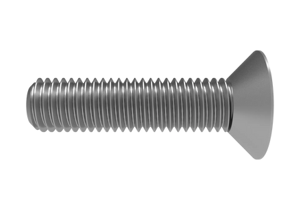 Flat Head Screw M14 × 2 mm Thread | STEP, IGES, STL, OBJ , FBX, DWG, DXF