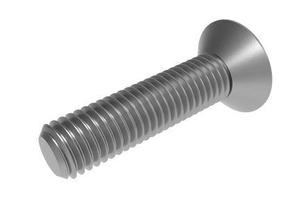 Flat Head Screw M14 × 2 mm Thread | STEP, IGES, STL, OBJ , FBX, DWG, DXF