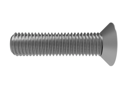Flat Head Screw M18 × 2.5 mm Thread | STEP, IGES, STL, OBJ , FBX, DWG, DXF