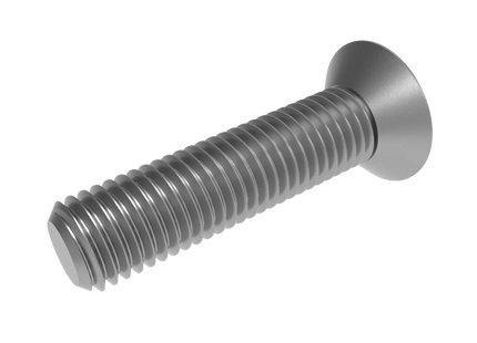 Flat Head Screw M18 × 2.5 mm Thread | STEP, IGES, STL, OBJ , FBX, DWG, DXF