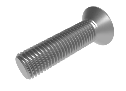 Flat Head Screw M20 × 2.5 mm Thread | STEP, IGES, STL, OBJ , FBX, DWG, DXF