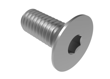 Flat Head Screw M4 × 0.7 mm Thread | STEP, IGES, STL, OBJ , FBX, DWG, DXF