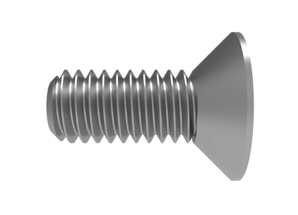 Flat Head Screw M4 × 0.7 mm Thread | STEP, IGES, STL, OBJ , FBX, DWG, DXF