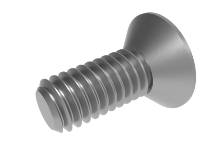 Flat Head Screw M4 × 0.7 mm Thread | STEP, IGES, STL, OBJ , FBX, DWG, DXF
