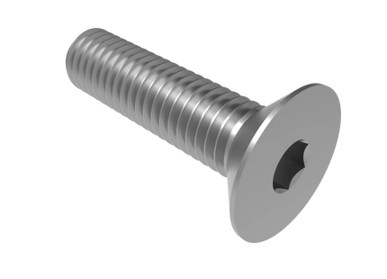 Flat Head Screw M5 × 0.8 mm Thread | STEP, IGES, STL, OBJ , FBX, DWG, DXF