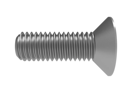 Flat Head Screw M8 × 1.25 mm Thread | STEP, IGES, STL, OBJ , FBX, DWG, DXF