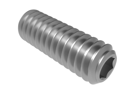 1/4"-20 Set Screw (Grub Screw) | Download 3D CAD Models (STEP, IGES, STL, DWG, DXF)