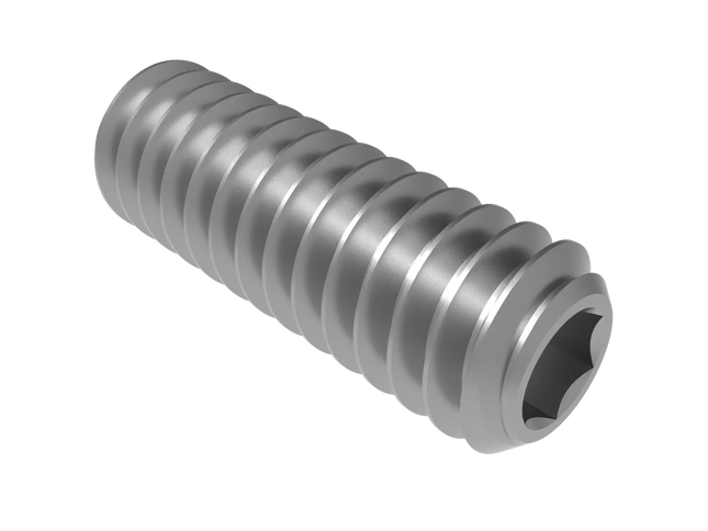1/4"-20 Set Screw (Grub Screw) | Download 3D CAD Models (STEP, IGES, STL, DWG, DXF)