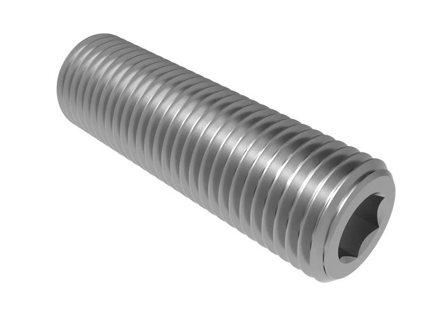 1 1/2"-6 Set Screw (Grub Screw) | Download 3D CAD Models (STEP, IGES, STL, DWG, DXF)