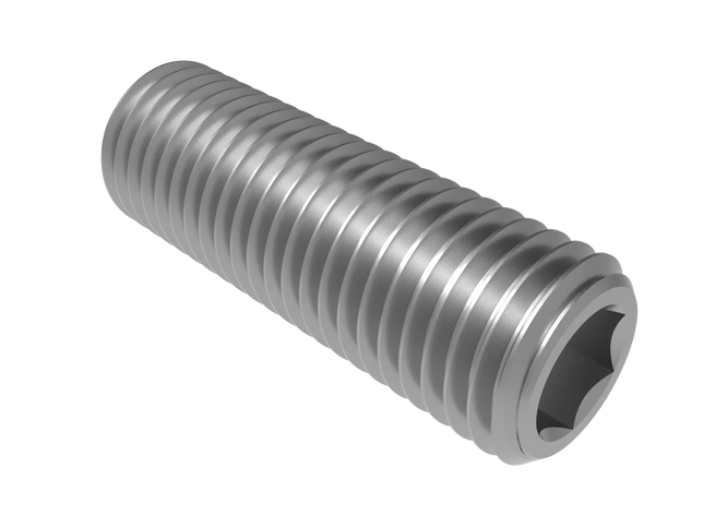 1"-8 Set Screw (Grub Screw) | Download 3D CAD Models (STEP, IGES, STL, DWG, DXF)