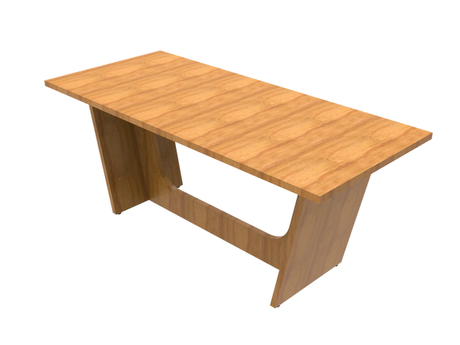 Wood Office Table 2D & 3D Cad Files – OOT-004