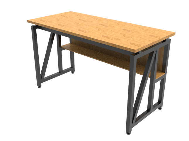 Steel Frame Office Table 2D & 3D Cad Files – OOT-001