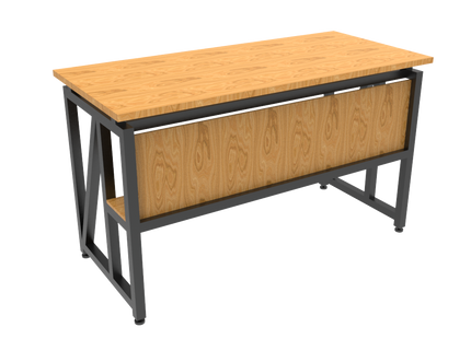 Steel Frame Office Table 2D & 3D Cad Files – OOT-001