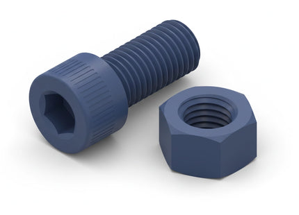 1-8 Socket Head Cap Screw & Nut 3D Printing Model – STL & 3MF Download (Custom Length Available)
