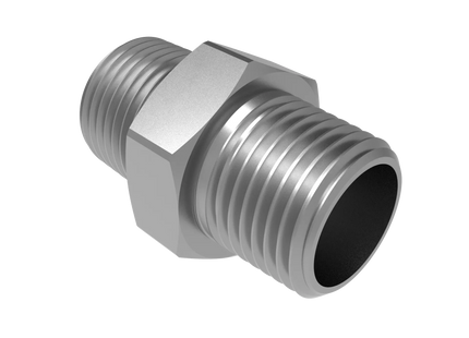1/2" NPT Male Straight Connector –3D CAD Model (STEP, STL, IGES, DWG, DXF)