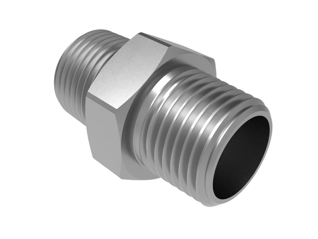 1/2" NPT Male Straight Connector –3D CAD Model (STEP, STL, IGES, DWG, DXF)