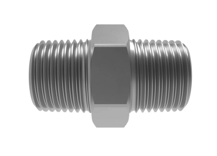 1/2" NPT Male Straight Connector –3D CAD Model (STEP, STL, IGES, DWG, DXF)