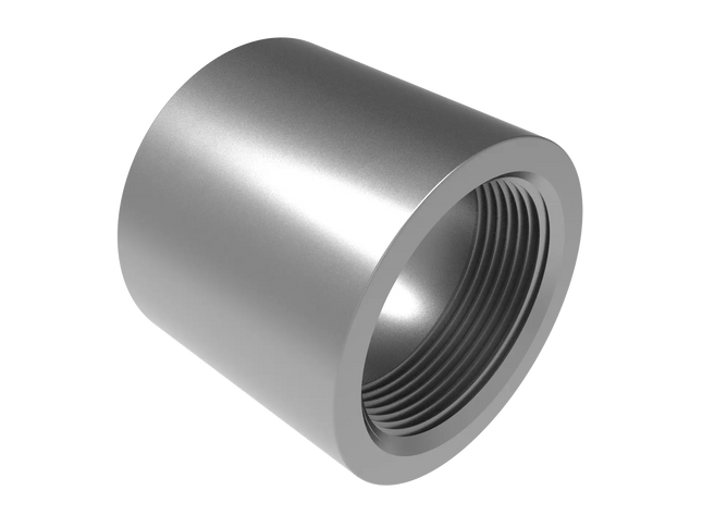 1 1/2" NPT Female Straight Connector | Download 3D Files (STEP, STL, IGES, DWG)