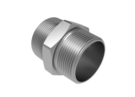 1 1/2" NPT Male Straight Connector –3D CAD Model (STEP, STL, IGES, DWG, DXF)