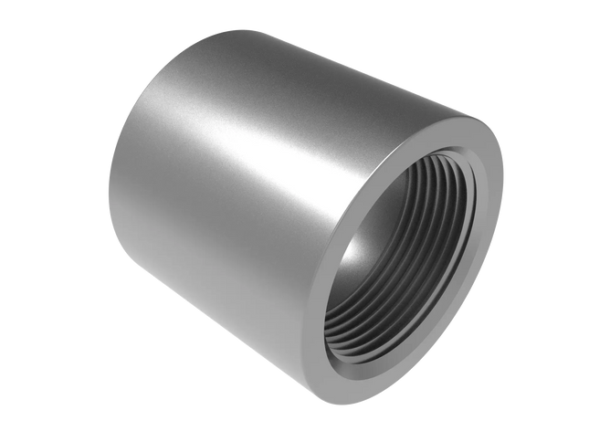 1 1/4" NPT Female Straight Connector | Download 3D Files (STEP, STL, IGES, DWG)