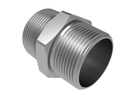 1 1/4" NPT Male Straight Connector –3D CAD Model (STEP, STL, IGES, DWG, DXF)