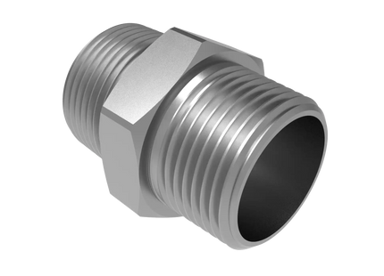 1" NPT Male Straight Connector –3D CAD Model (STEP, STL, IGES, DWG, DXF)
