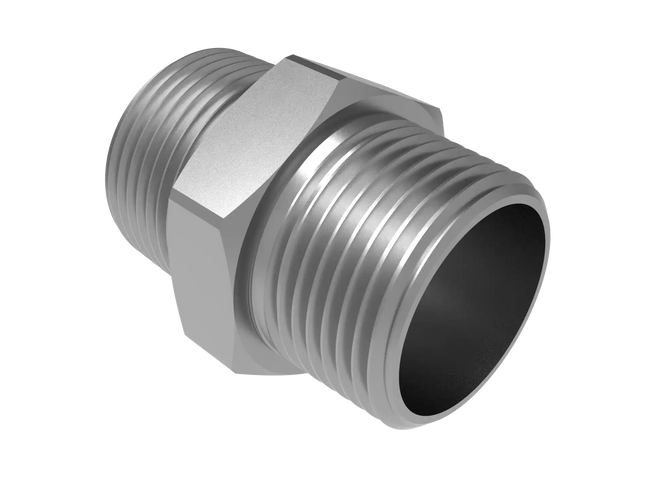 1" NPT Male Straight Connector –3D CAD Model (STEP, STL, IGES, DWG, DXF)