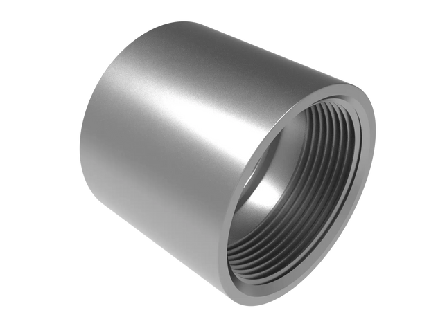 2 1/2" NPT Female Straight Connector | Download 3D Files (STEP, STL, IGES, DWG)