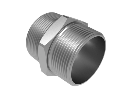 2 1/2" NPT Male Straight Connector –3D CAD Model (STEP, STL, IGES, DWG, DXF)