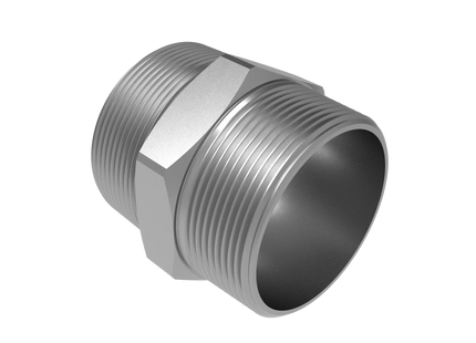 2" NPT Male Straight Connector –3D CAD Model (STEP, STL, IGES, DWG, DXF)