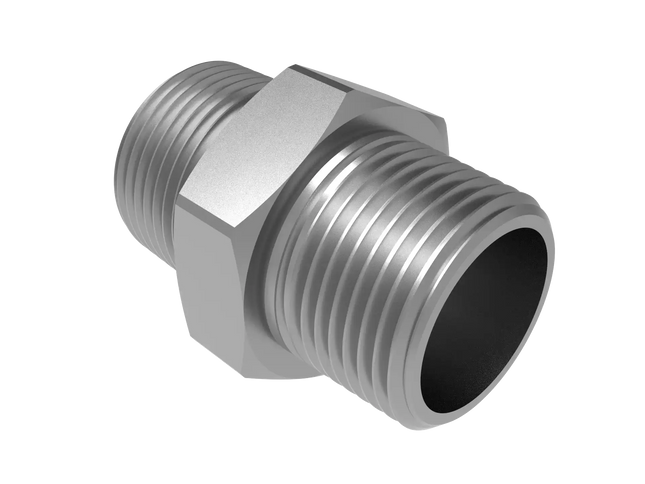 3/4" NPT Male Straight Connector –3D CAD Model (STEP, STL, IGES, DWG, DXF)