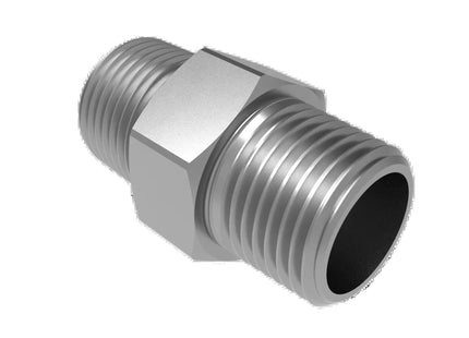 3/8" NPT Male Straight Connector –3D CAD Model (STEP, STL, IGES, DWG, DXF)