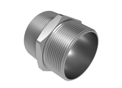 3" NPT Male Straight Connector –3D CAD Model (STEP, STL, IGES, DWG, DXF)